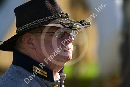Civil War reenactor in Pearland, Texas.
