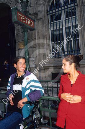 French teenage boy and girl.