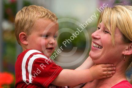Mother and son in Nampa, Idaho. MR