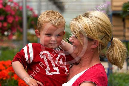 Mother and son in Nampa, Idaho. MR