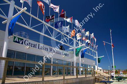 Exterior of the Vantage Point Great Lakes Maritime Center located on the St. Clair River where it meets the Black River at Port Huron, Michigan.