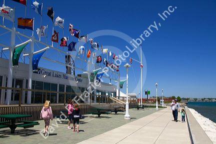Exterior of the Vantage Point Great Lakes Maritime Center located on the St. Clair River where it meets the Black River at Port Huron, Michigan.