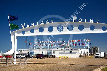 The Vantage Point Great Lakes Maritime Center located on the St. Clair River where it meets the Black River at Port Huron, Michigan.
