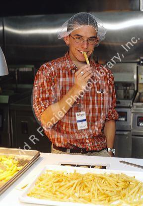 French fry quality control.