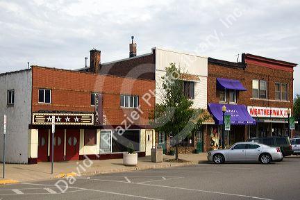 The downtown of Brooklyn, Michigan.