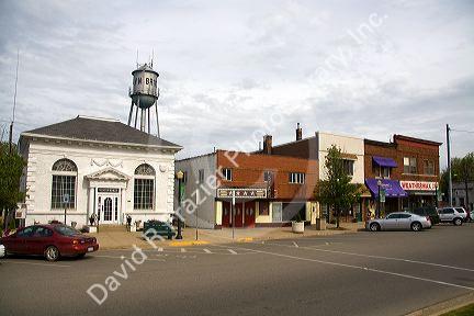 The downtown of Brooklyn, Michigan.