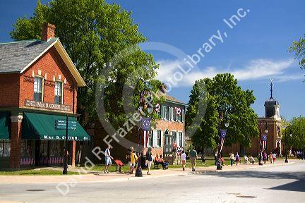 Historic buildings in Greenfield Village at The Henry Ford in Dearborn, Michigan.