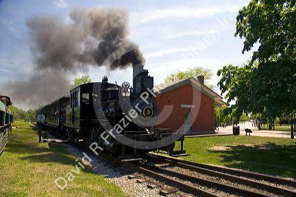 Torch Lake steam locomotive at the Smith's Creek Depot in Greenfield Village at The Henry Ford in Dearborn, Michigan.