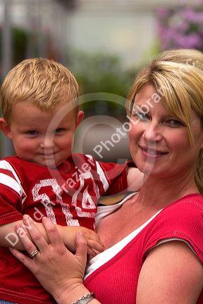 Mother and son in Nampa, Idaho. MR