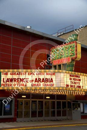 The State Theatre, located on East Front Street in downtown Traverse City, Michigan.