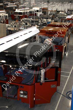 Fire truck chassis manufacturing at Spartan Motors in Charlotte, Michigan.
