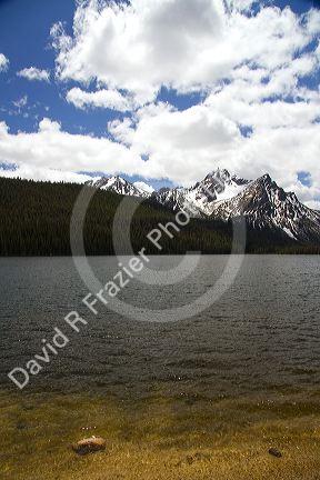 Stanley Lake and the Sawtooth Mountain Range near Stanley, Idaho.