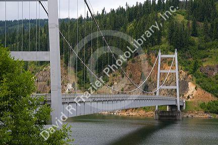 Dent Bridge spanning the Dworshak Reservior near Orofino, Idaho.