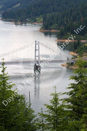 Dent Bridge spanning the Dworshak Reservior near Orofino, Idaho.