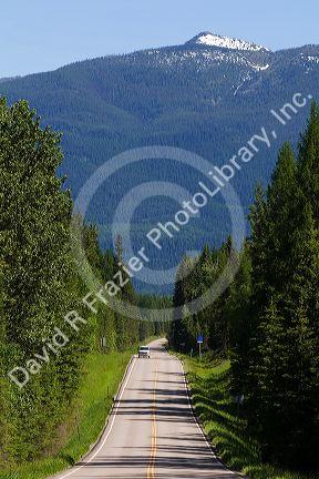 Montana Highway 83 near Kalispell, Montana.