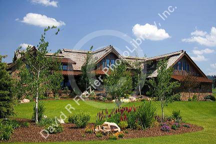 Large home in the Teton Springs resort planned community at Victor, Idaho.