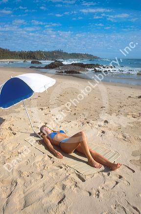 A beach scene in Australia near Port McQuarie.