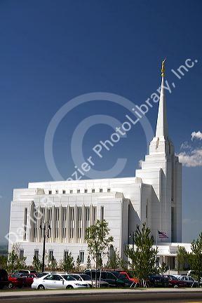 The Mormon Temple at Rexburg, Idaho.