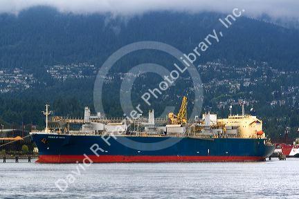 Prince of Tokyo freighter at Port Vancouver in British Columbia, Canada.