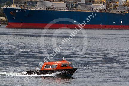 Pilot boat at Port Vancouver in British Columbia, Canada.