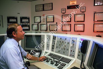 Nuclear reactor control room at the Idaho National Engineering Lab located in the desert between Arco and Idaho Falls, Idaho.