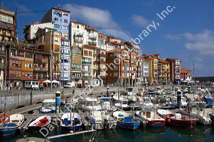 Old town and fishing port of Bermeo in the province of Biscay, Basque Country, Northern Spain.
