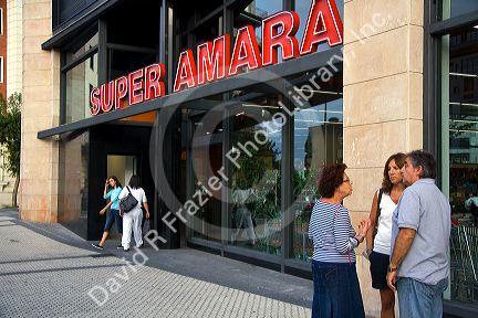 Exterior of a supermarket located in the city of Donostia-San Sebastian, Gipuzkoa, Basque Country, Northern Spain.