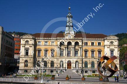 The City Hall of Bilbao, Biscay, Basque Country, northern Spain.