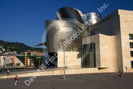 The Guggenheim Museum in the city of Bilbao, Biscay, Basque Country, northern Spain.