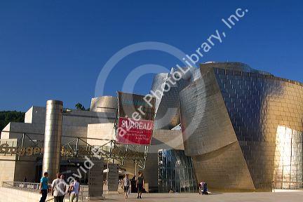The Guggenheim Museum in the city of Bilbao, Biscay, Basque Country, northern Spain.