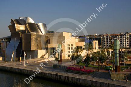 The Guggenheim Museum in the city of Bilbao, Biscay, Basque Country, northern Spain.