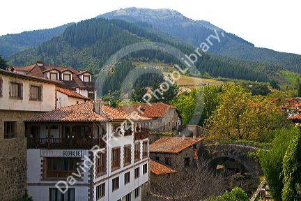 The town of Potes, Liebana, Cantabria, northwestern Spain.