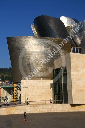 The Guggenheim Museum in the city of Bilbao, Biscay, Basque Country, northern Spain.