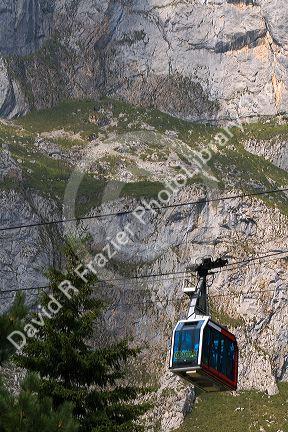 Aerial tramway in the Picos de Europa at Fuente De, Liebana, Cantabria, northwestern Spain.