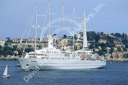 Cruise ship at Ville Franche, France.