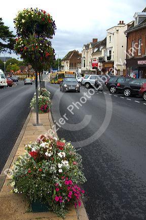 Street scene in the market town of Stratford-upon-Avon, Warwickshire, England.