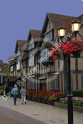 William Shakespeare's birthplace in the market town of Stratford-upon-Avon, Warwickshire, England.