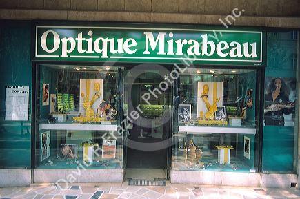 Optical retail store in Paris, France.