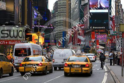 Traffic in Times Square, Manhattan, New York City, New York, USA.