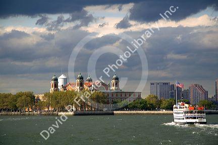 Ellis Island is part of the Statue of Liberty National Monument at the mouth of the Hudson River in New York Harbor, New York.