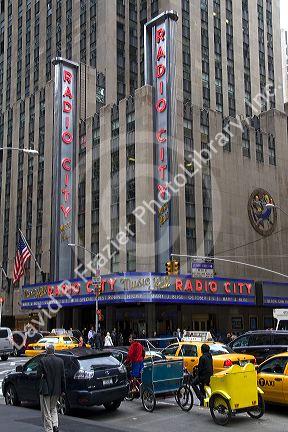 Radio City Music Hall located in Rockefeller Center, Manhattan, New York City, New York, USA.