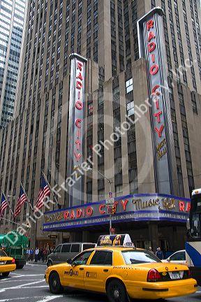 Radio City Music Hall located in Rockefeller Center, Manhattan, New York City, New York, USA.
