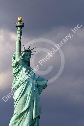 Statue of Liberty on Liberty Island in New York Harbor, New York, USA.