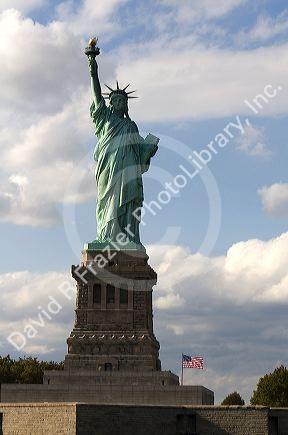 The Statue of Liberty on Liberty Island in New York Harbor, New York, USA.