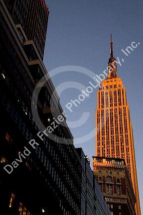 The Empire State Building in New York City, New York, USA.