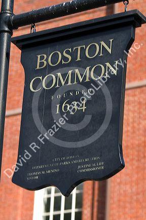 Boston Common public park in Boston, Massachusetts, USA.
