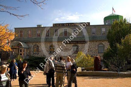 Visitors outside the Museum of New Hampshire History located in the city of Concord, New Hampshire, USA.