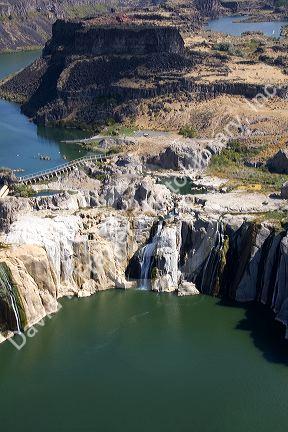 Aerial view of Shoshone Falls in the Snake River Canyon near Twin Falls, Idaho, USA.