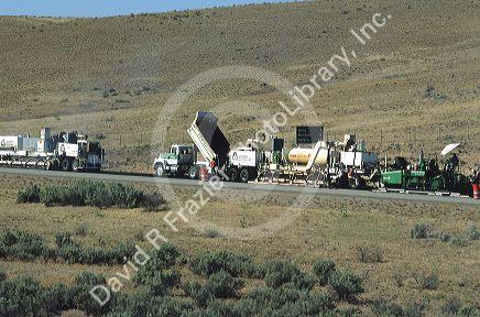 Highway road construction in Idaho.