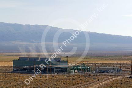 Geothermal powered electrical generating plant in Malta, Idaho, USA.